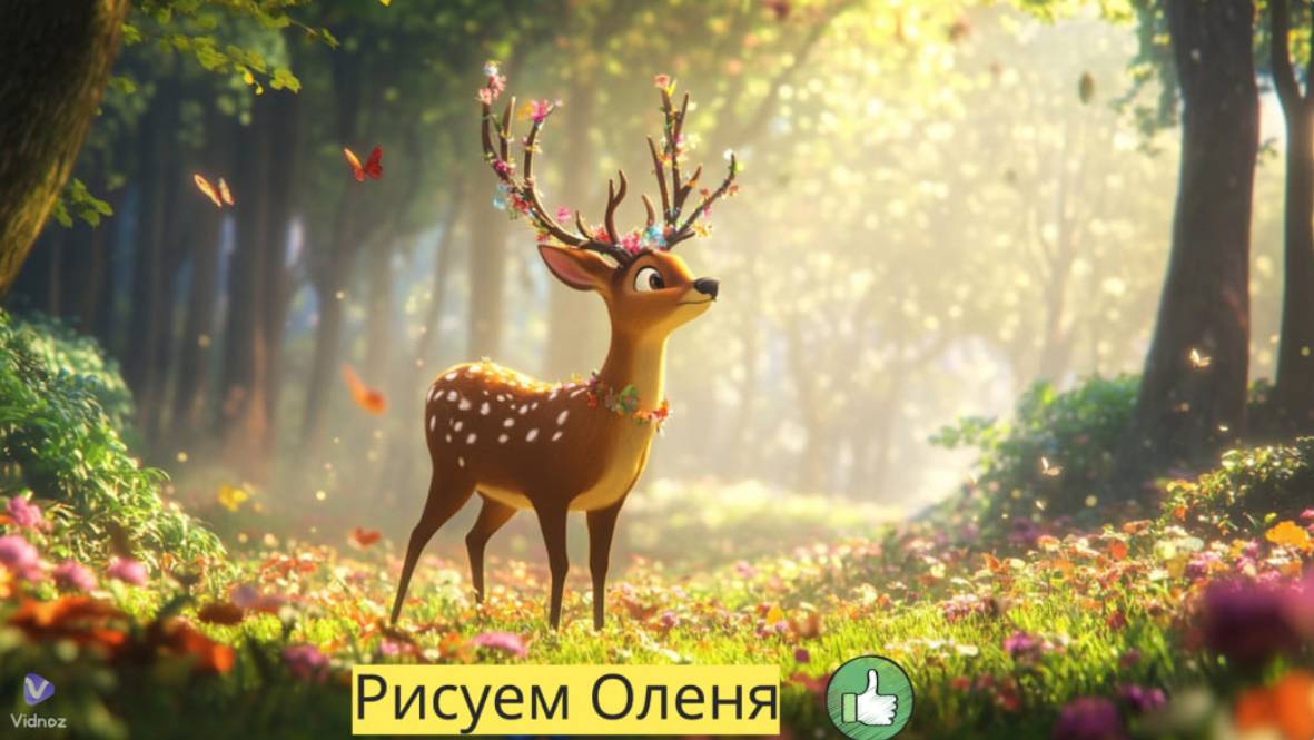 Маленькие художники: Рисуем Оленя - Детский образовательный мультфильм