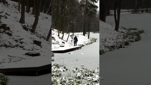 Пленэр в усадьбе Горенки Балашиха. Как рисуют художники в непогоду. Ноября 2024