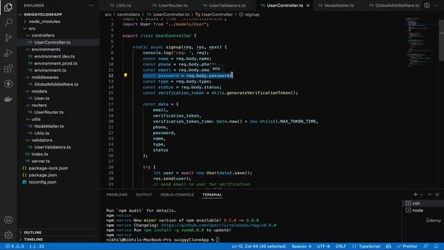 3_8. Encrypting password using bcrypt