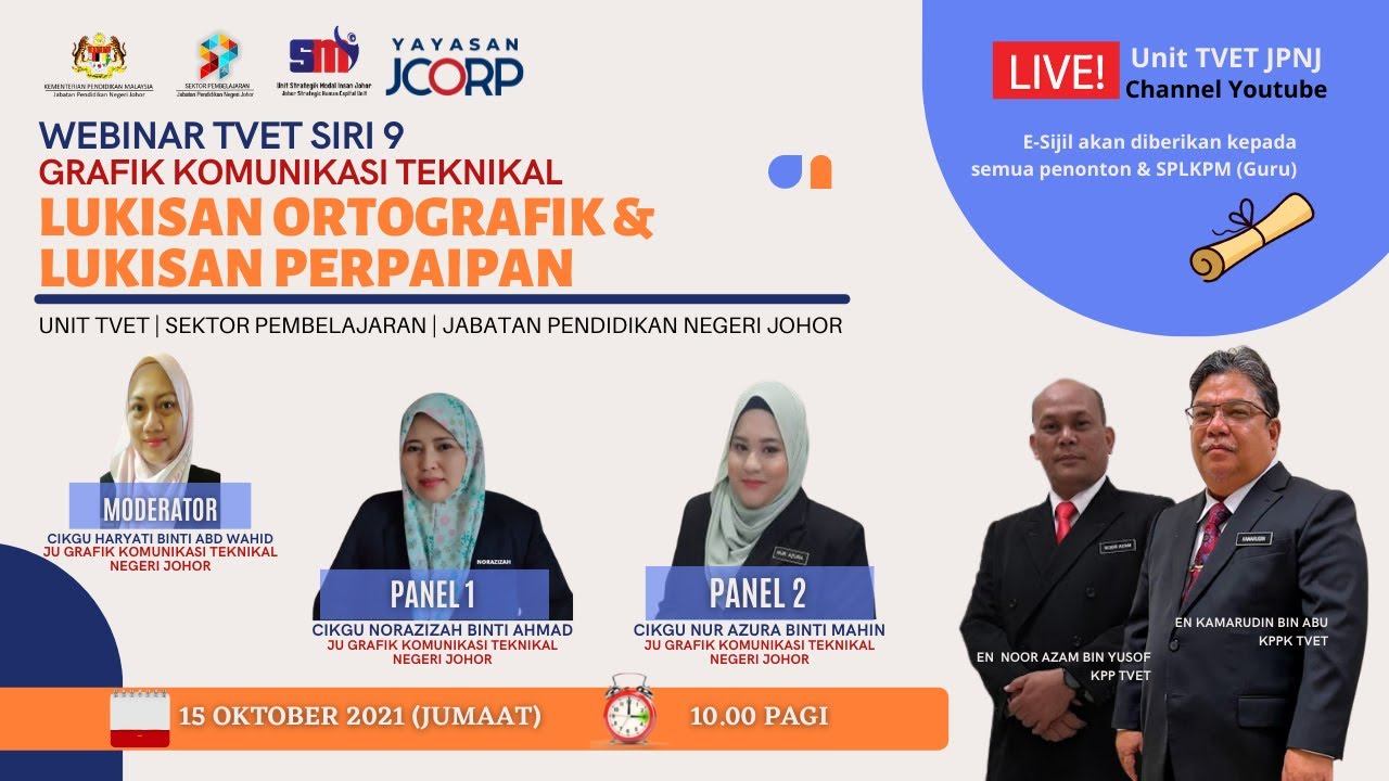 WEBINAR TVET SIRI 9 | LUKISAN ORTOGRAFIK & LUKISAN PERPAIPAN