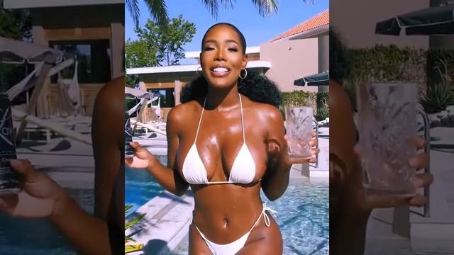 Monifa Jansen Looks Very Hot In White Tiny Bikini Thong