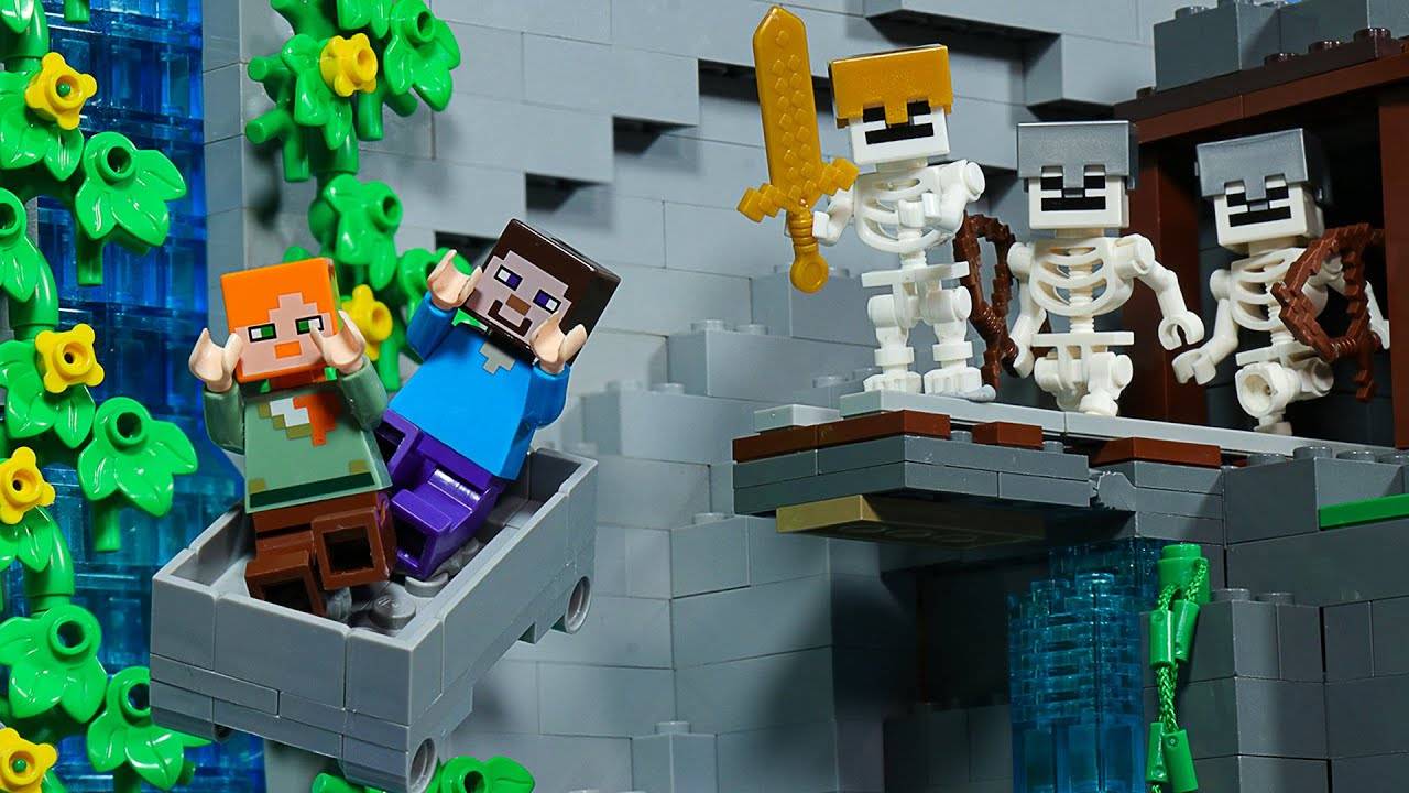 секретный вход в майнкрафт пещеры LEGO