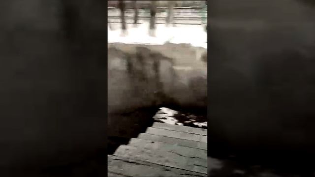 Прорвало трубу около 106 школы в Омске