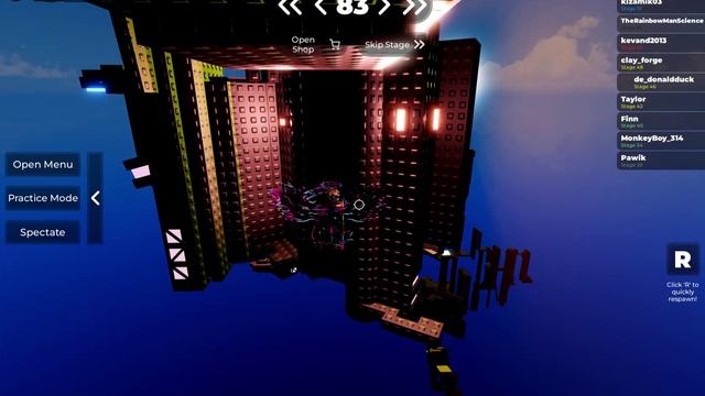 Попытка пройти обби №1