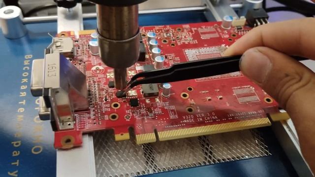 GTX 1050Ti - Ремонт за час (замыкание)