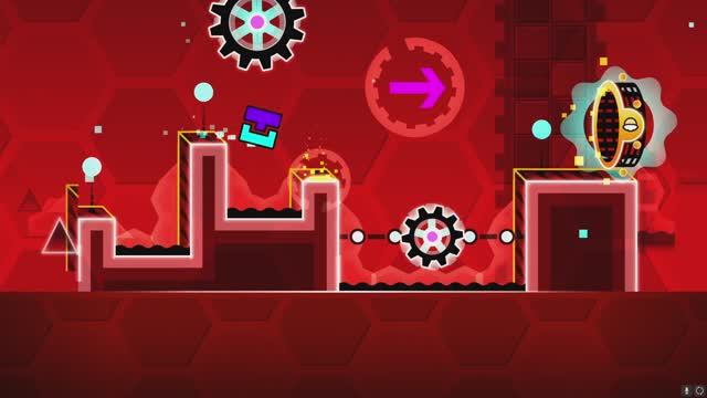 Играю в гд =(Geometry dash)   (спустя год отсутствия в этой игре)