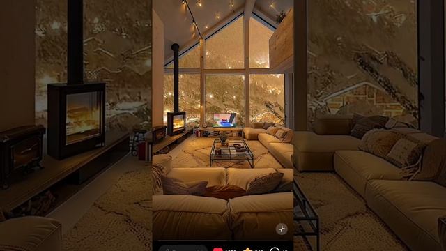 уютная зимняя гостиная