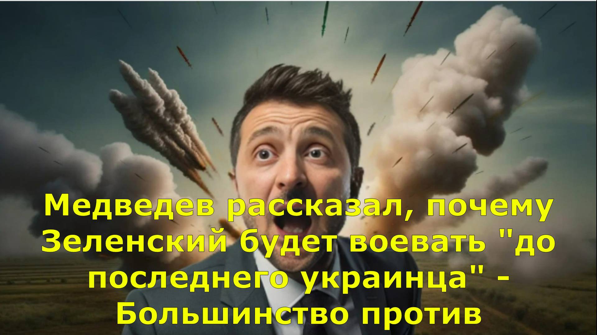 Медведев рассказал, почему Зеленский будет воевать "до последнего украинца" - Большинство против