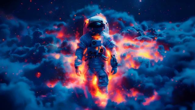 Космонавт в Облаках | An Astronaut in Thunderclouds - Живые Обои