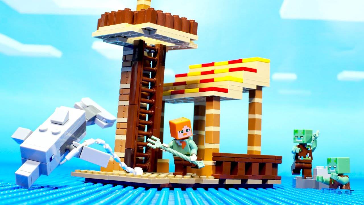 я выжил в океане 100 дней! LEGO