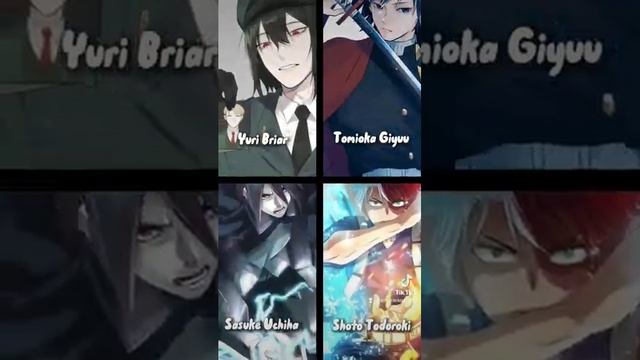 Yuri Briar Tomioka Giyuu Sasuke Uchiha And Shoto Todoroki