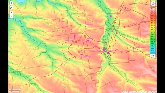 Южно-Кураховское направление на утро 1 декабря