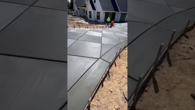 Пример работы с популярным в США печатным бетоном