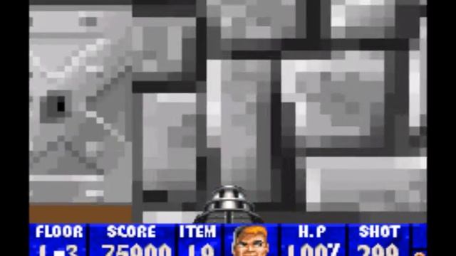 Wolfenstein 3D SNES.Mission 1.Floor 3