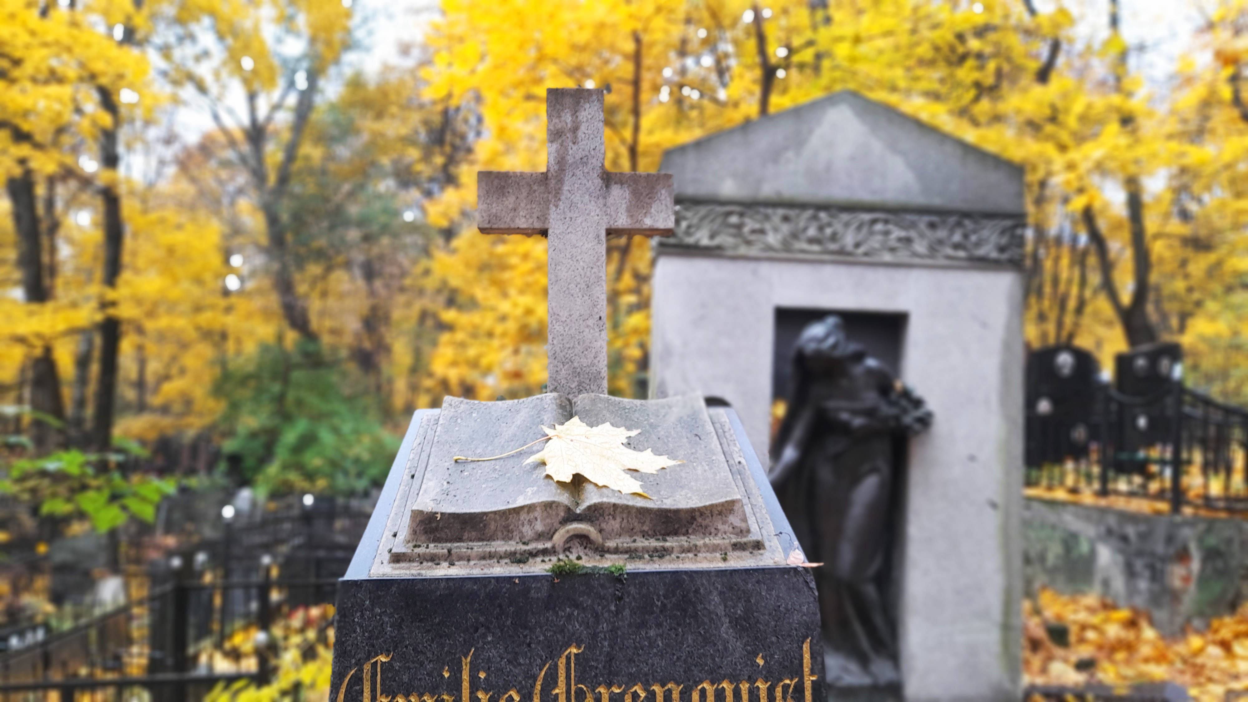 Памятник как живой... Аж мурашки Введенское кладбище