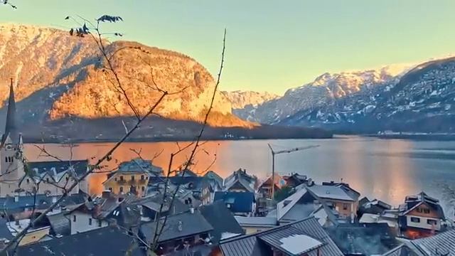 Зимняя пешая экскурсия в Гальштате(Австрия), захватывающий звук