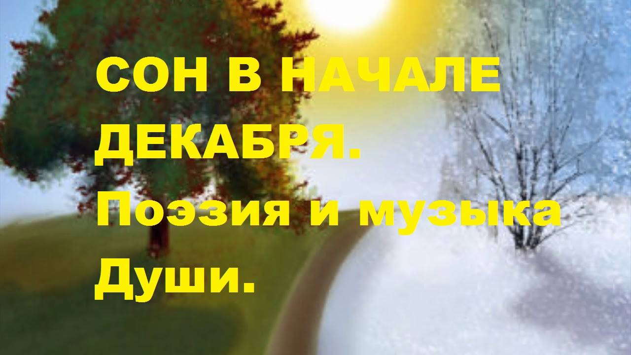 СОН В НАЧАЛЕ ДЕКАБРЯ. Автор стихотворения А. Соколов. Автор видеоролика В. Голикова.