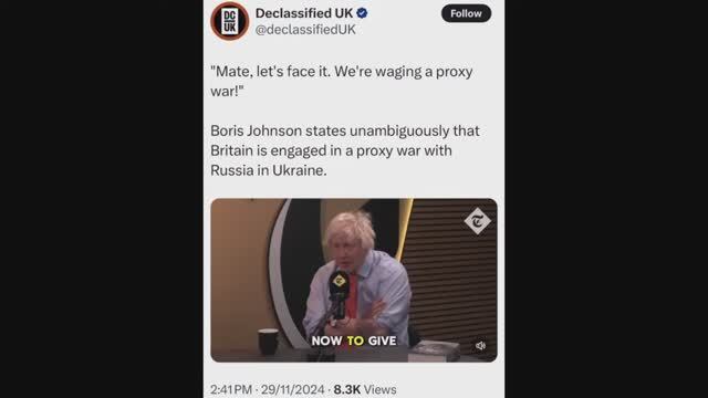 29.11 BoJo: UK ведет прокси войну. Грузия останавливает вход в ЕС. Алеппо под атакой. Банан за 6.2м$