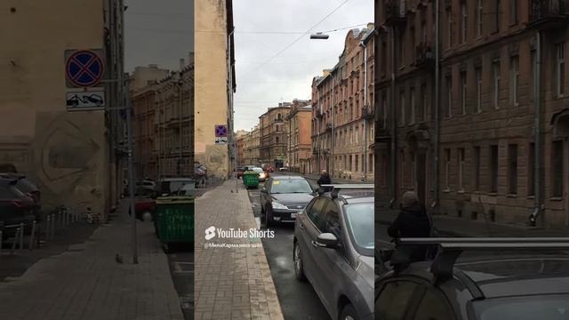 Санкт-Петербург. 28.11.2024. Басков переулок, вид от дома №34 в сторону улицы Короленко. Фрагмент 2