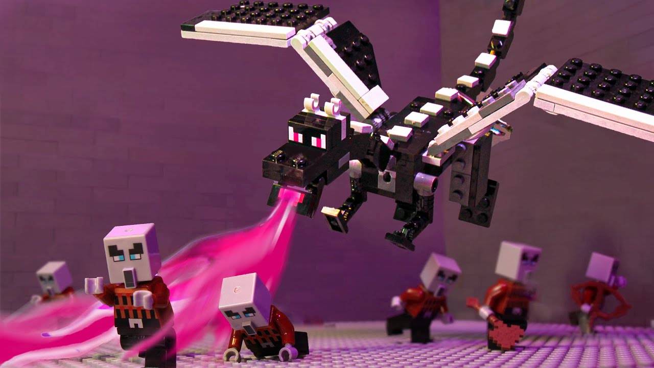 атака эндер дракона LEGO