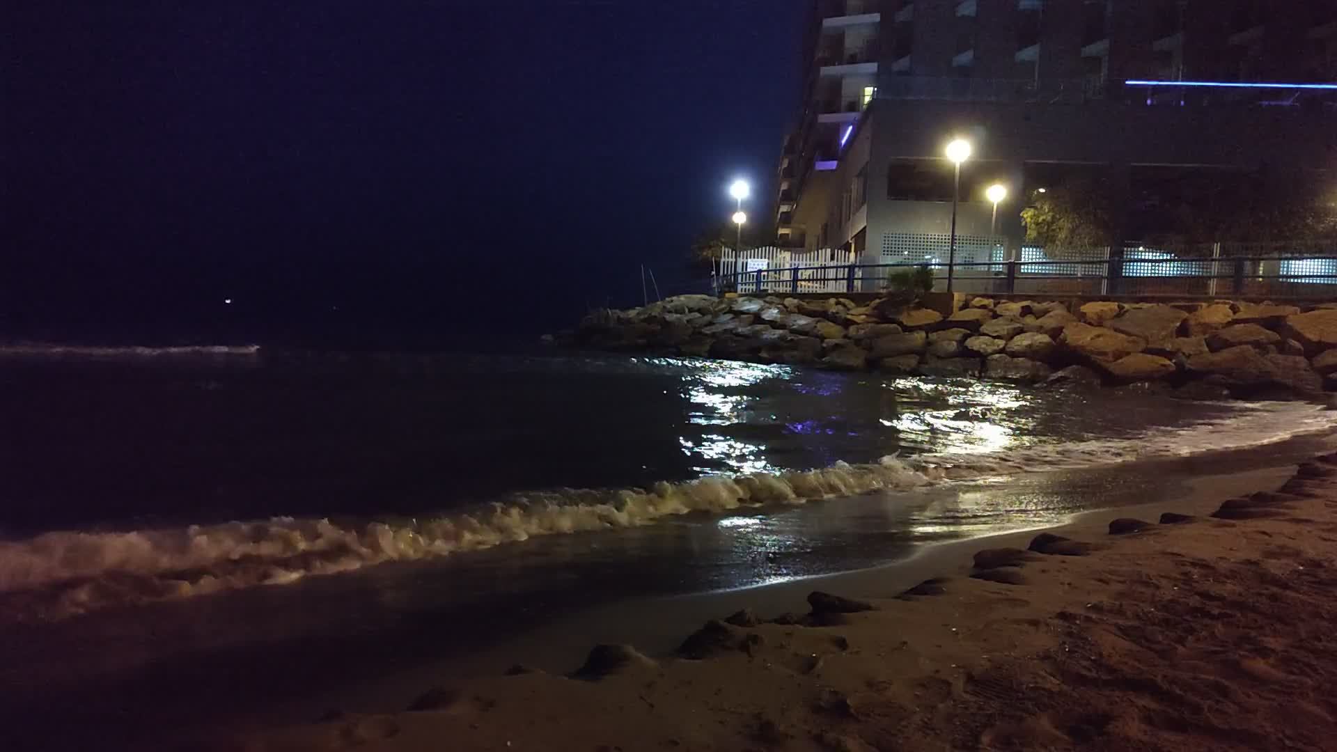 Sea 2024 11 Spain night - Море 2024 11 Испания ночь