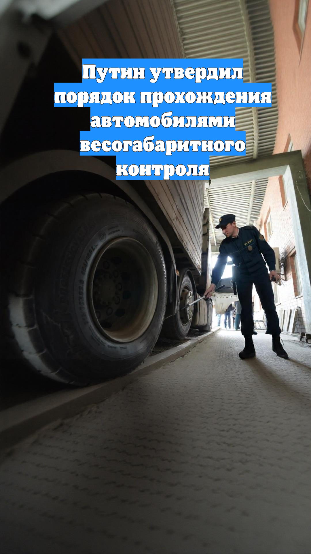 Путин утвердил порядок прохождения автомобилями весогабаритного контроля