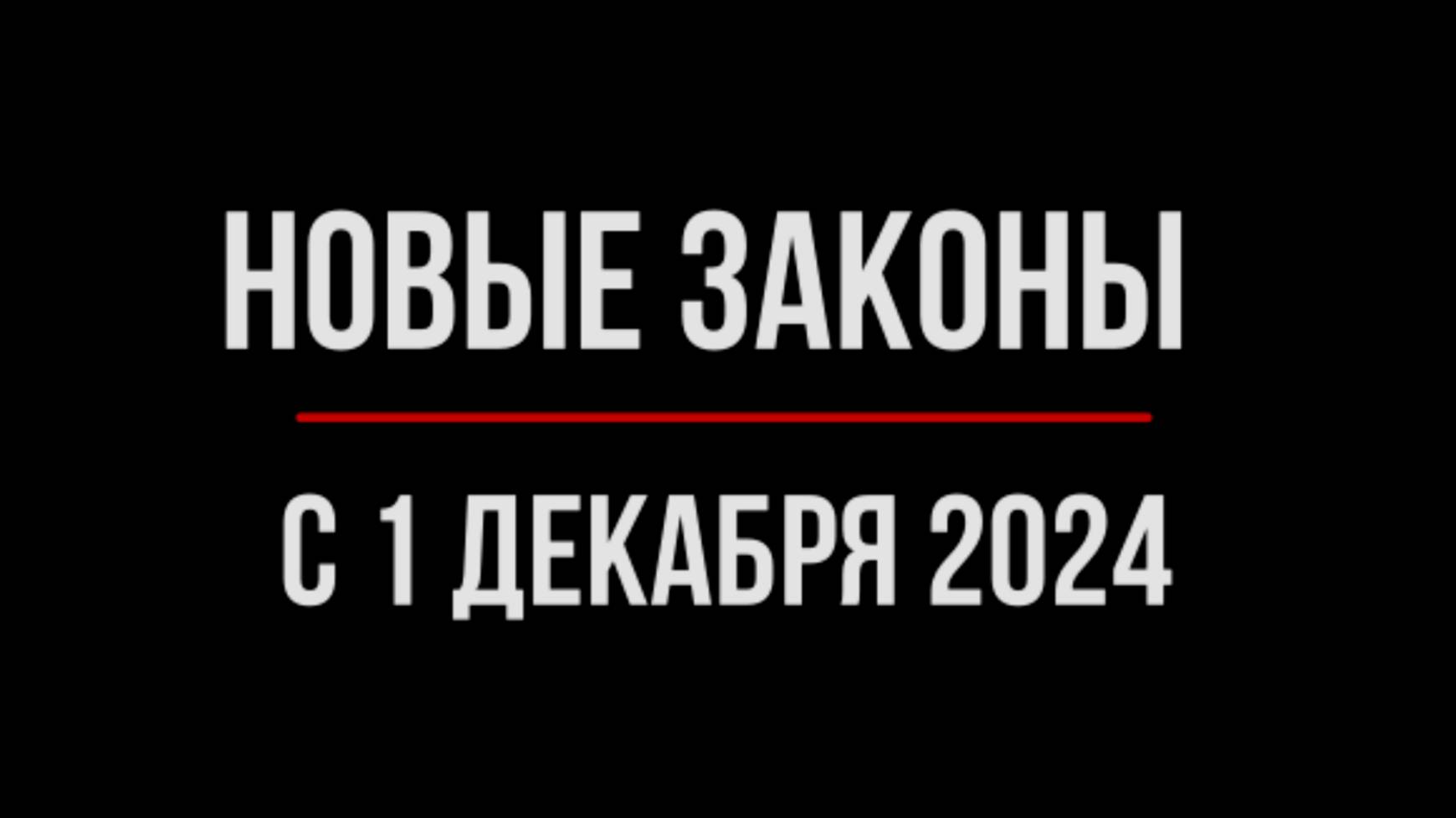 Как Изменится Жизнь с 1 декабря 2024 года. Обзор юриста | Юрхакер