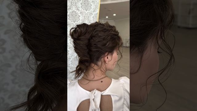 Легкая и естественная СВАДЕБНАЯ ПРИЧЕСКА #hair #hairstyle #makeup #fashion #style #bride #shorts