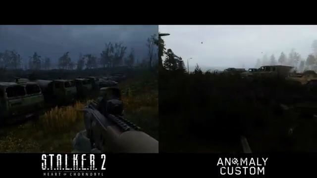 СТАЛКЕР 2 vs СТАЛКЕР Аномалия Кастом - Кладбище облученной техники