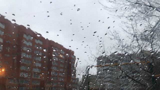 Снег на стекле.