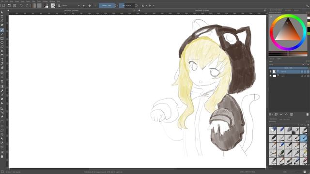 ♀️СОНЯ РИСУЕТ✍ Рисунок Аниме Девочка Котенок ♀️ SOFIA Draws ✍ a Drawing  of Anime Cat Girl