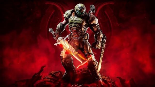 Doom Eternal Doom Slayer with Crucible Blade Energy Sword - Живые Обои