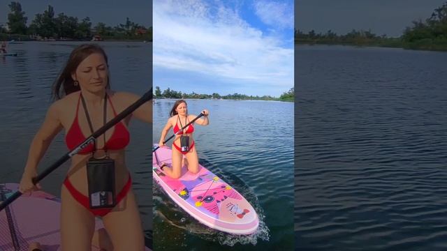 Красиво лебёдушка идёт.. ))) Сапсерфинг в Волгодонске. АкваДрайв #волгодонск #серфинг #сапсерфинг