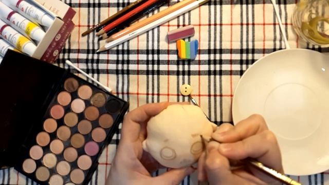 Как нарисовать лицо кукле своими руками текстильная кукла