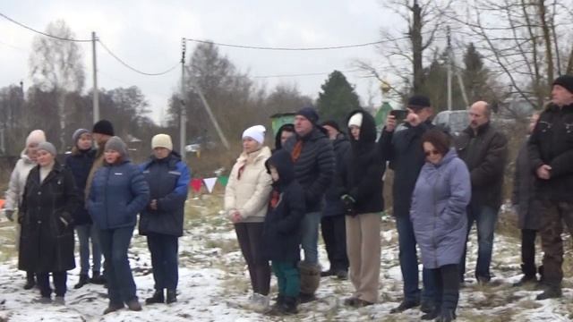 Деревня Красный Луч. Открытие памятник погибшим воинам в Великой Отечественной войне.