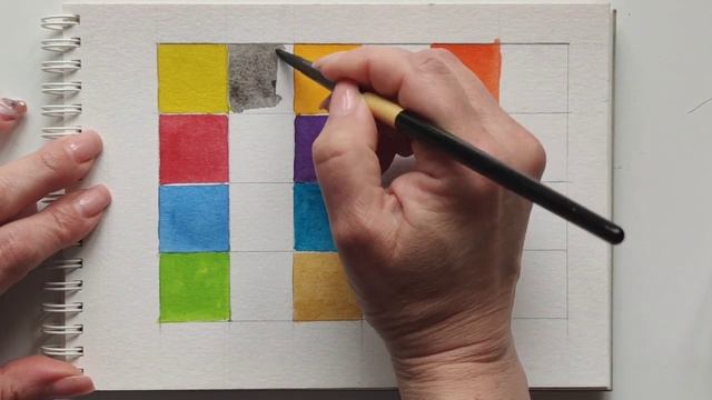 Упражнение на ощущение тональности цвета в акварели.