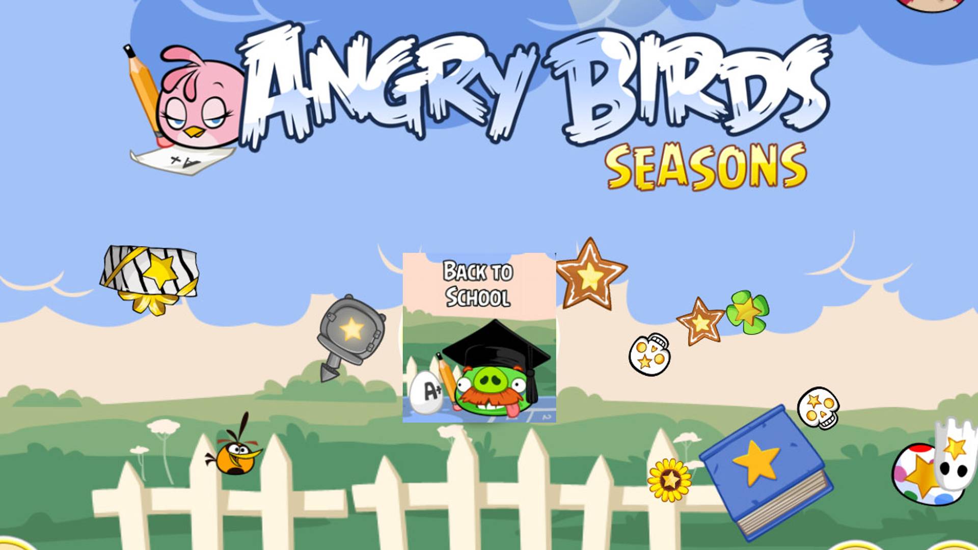 Angry Birds Seasons. Back to School (level 1-13) Golden Egg. Прохождение от SAFa