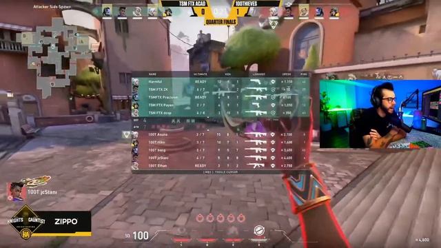 NADESHOT Watcparty 100T vs TSM ACADEMY | Knights Gauntlet | VALORANT