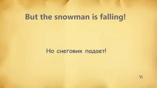 The Snowman in Kindergarten. Простой рассказ как дети лепили снеговика.