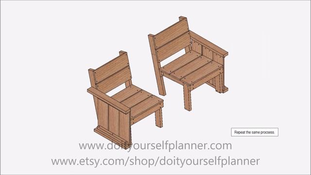 Double Chair Bench Plans