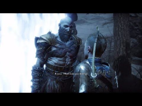 Atreus bumps into Kratos after returning from Ironwood - God of war Ragnarok
