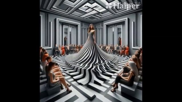 Сюрреалистическая мода в стиле Эшера Surreal Escher style fashion