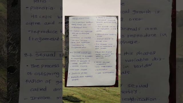 Reproduction in lower and higher animals 12th notes biology