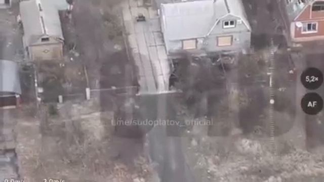 Очередное применение дрона камикадзе против опорного пунка ВСу.