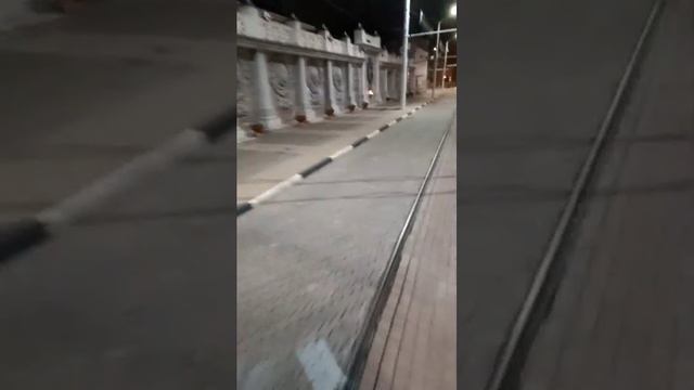 Вечерняя поездка в Евпаторийском трамвае.