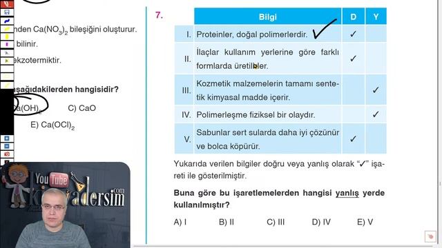 TYT Kimya Deneme Çözümü 31-32 ( Aydın Yayınları YKS 2023 )