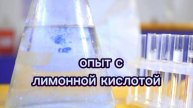 Опыт с лимонной кислотой