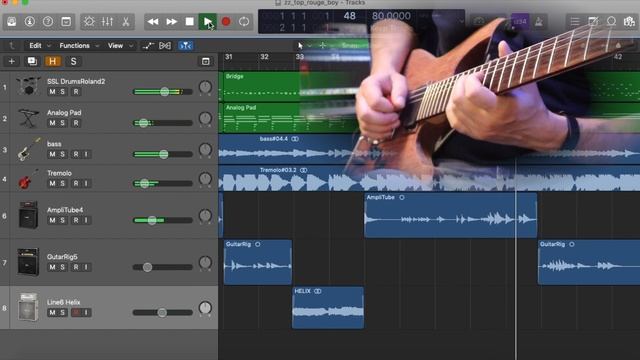 Line6 Helix vs AmpliTube4 vs GuitarRig5  (ZZ Top Cover)  Helix free preset