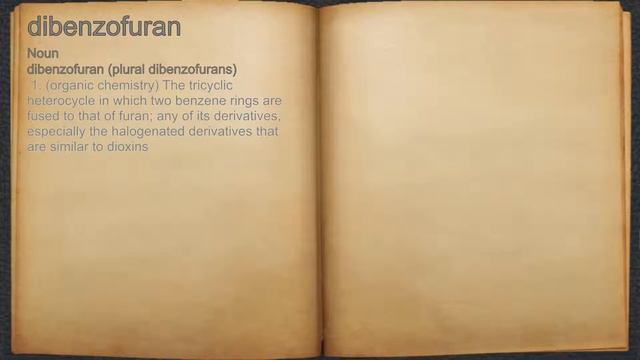 What does dibenzofuran mean?
