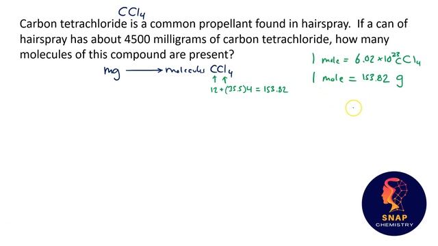 Molar Mass Conversions - Mass to Molecules